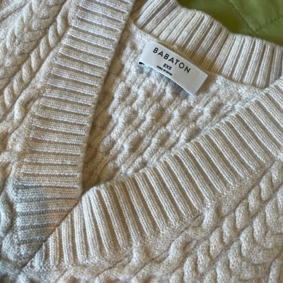 Beige Aritzia/Babaton Cropped Wool Vest - Picture 2 of 6